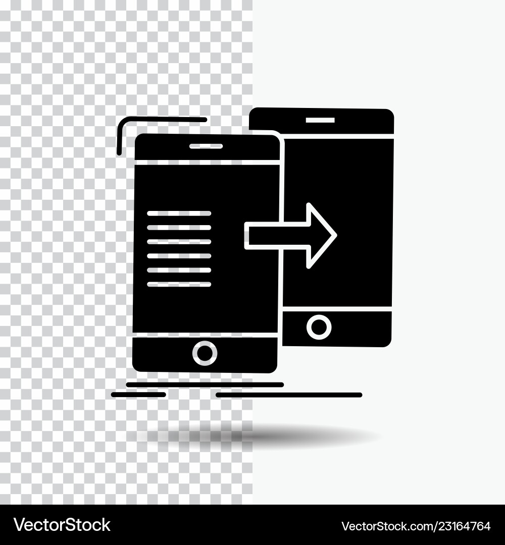 Data sharing sync synchronization syncing glyph vector image