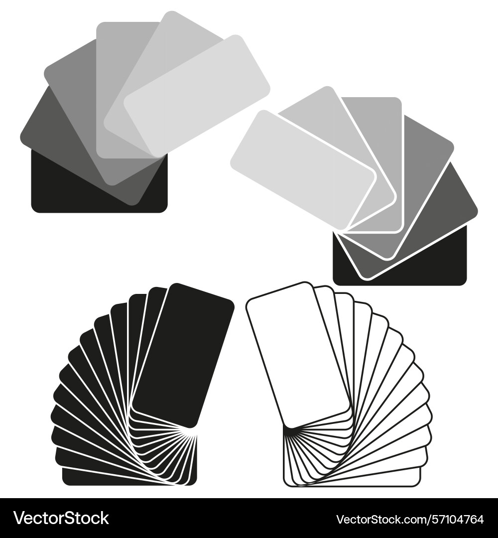 Gradient swatch symbol color fan shape palette Vector Image