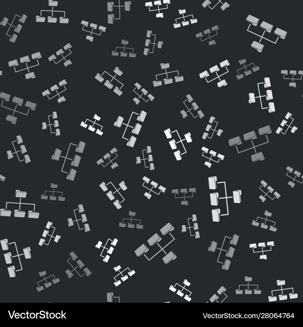 Grey folder tree icon isolated seamless pattern Grey folder tree icon isolated seamless pattern Vector Image