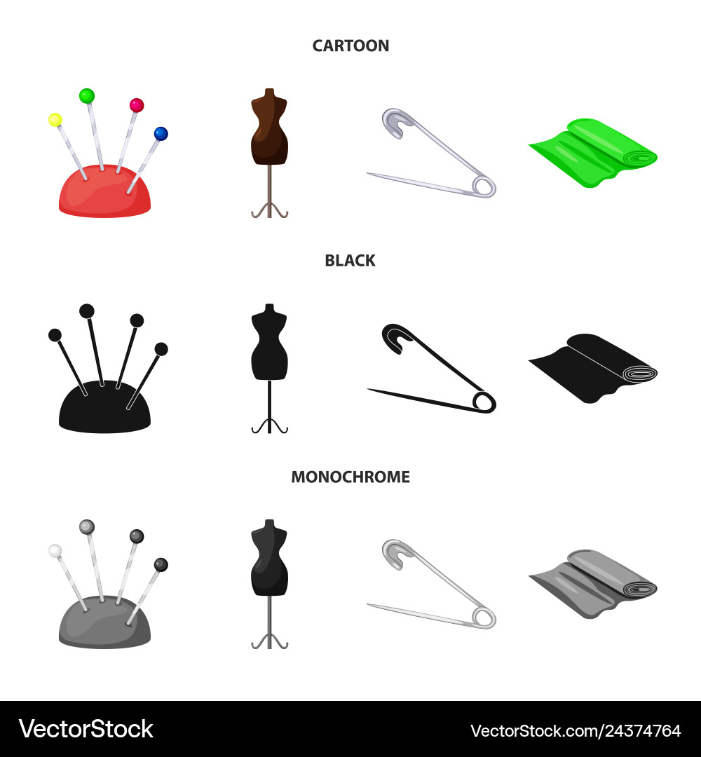 Isolated object of craft and handcraft icon set Isolated object of craft and handcraft icon set vector image