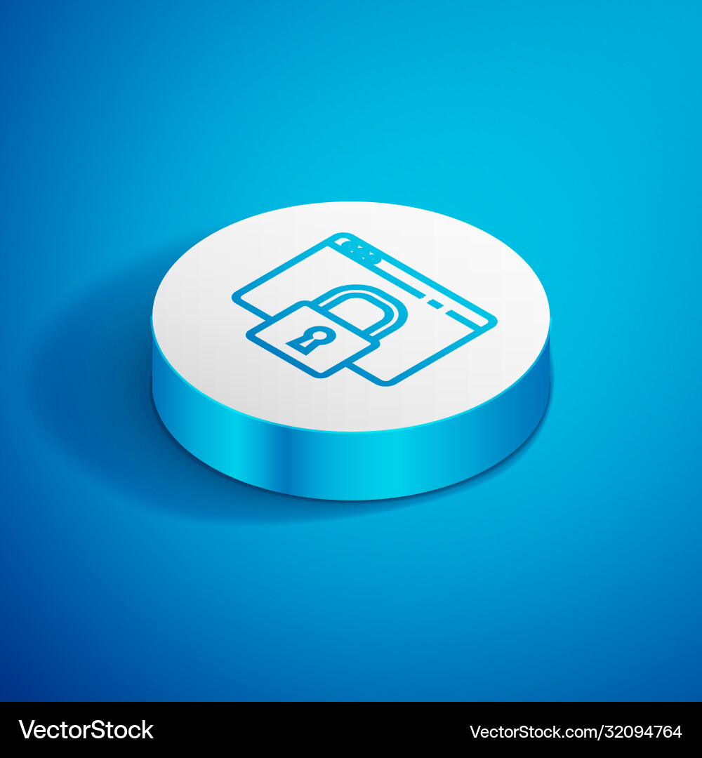 Isometric line secure your site with https ssl Isometric line secure your site with https ssl vector image