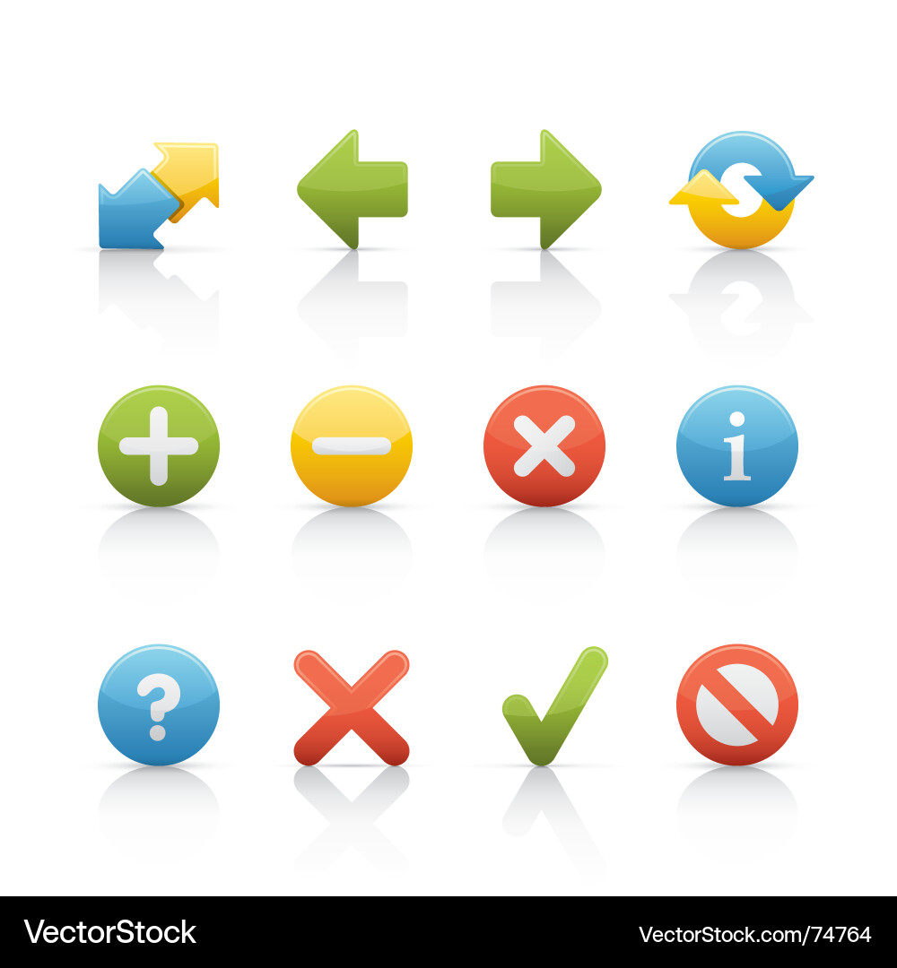 Navigation Icon Set Vector Image