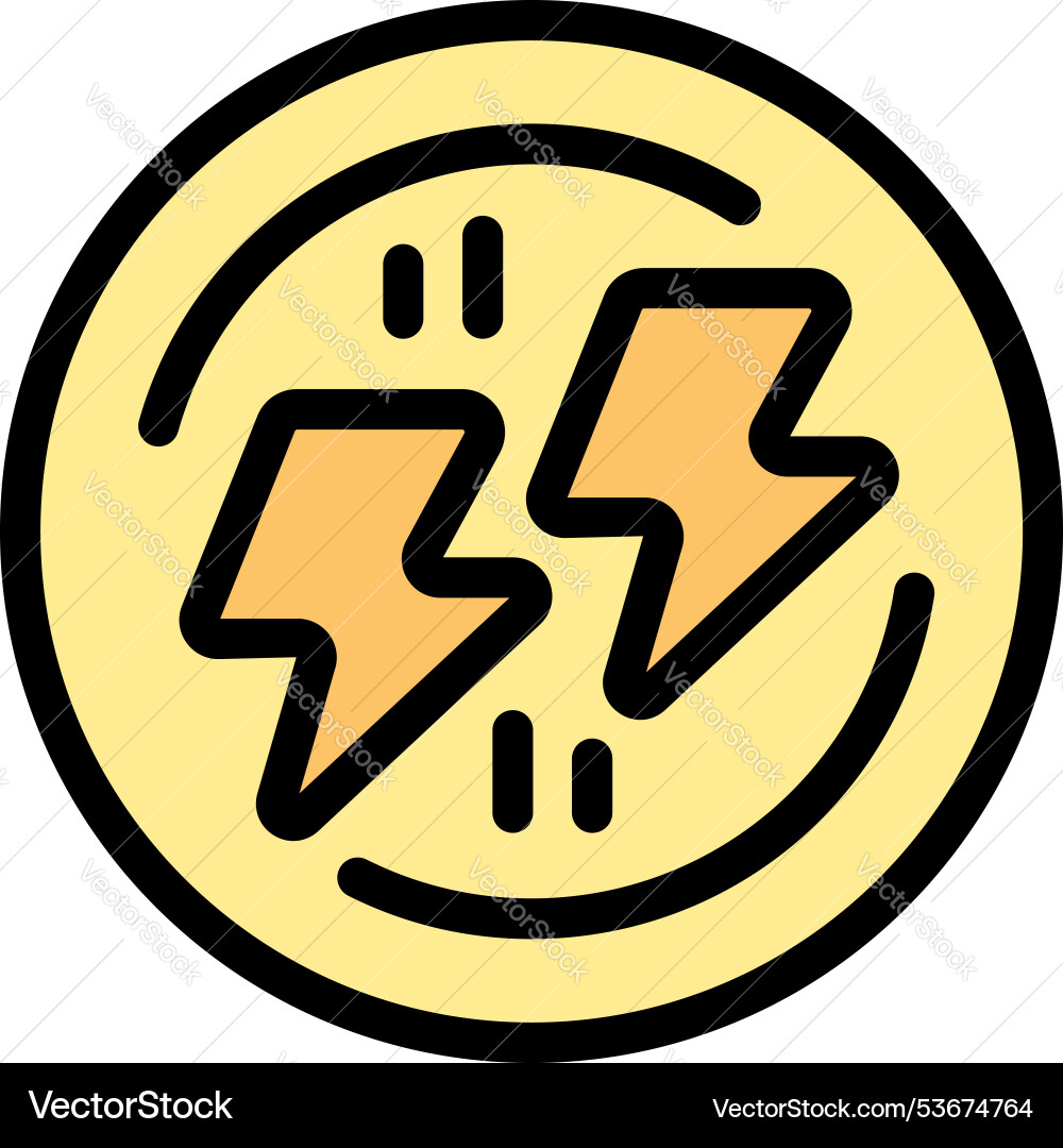 Round button icon showing two lightning bolts Round button icon showing two lightning bolts vector image
