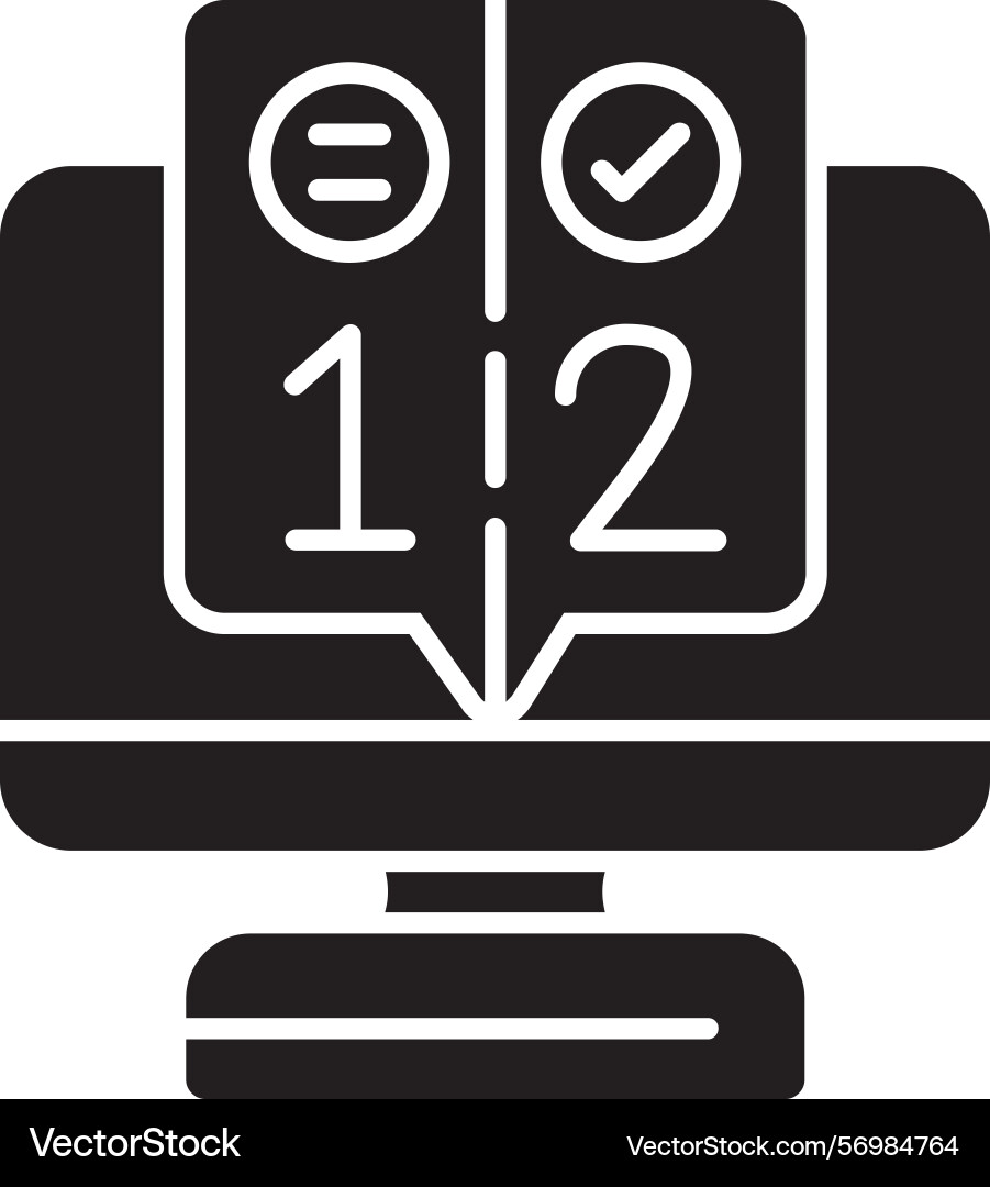 Split testing glyph style icon design Vector Image