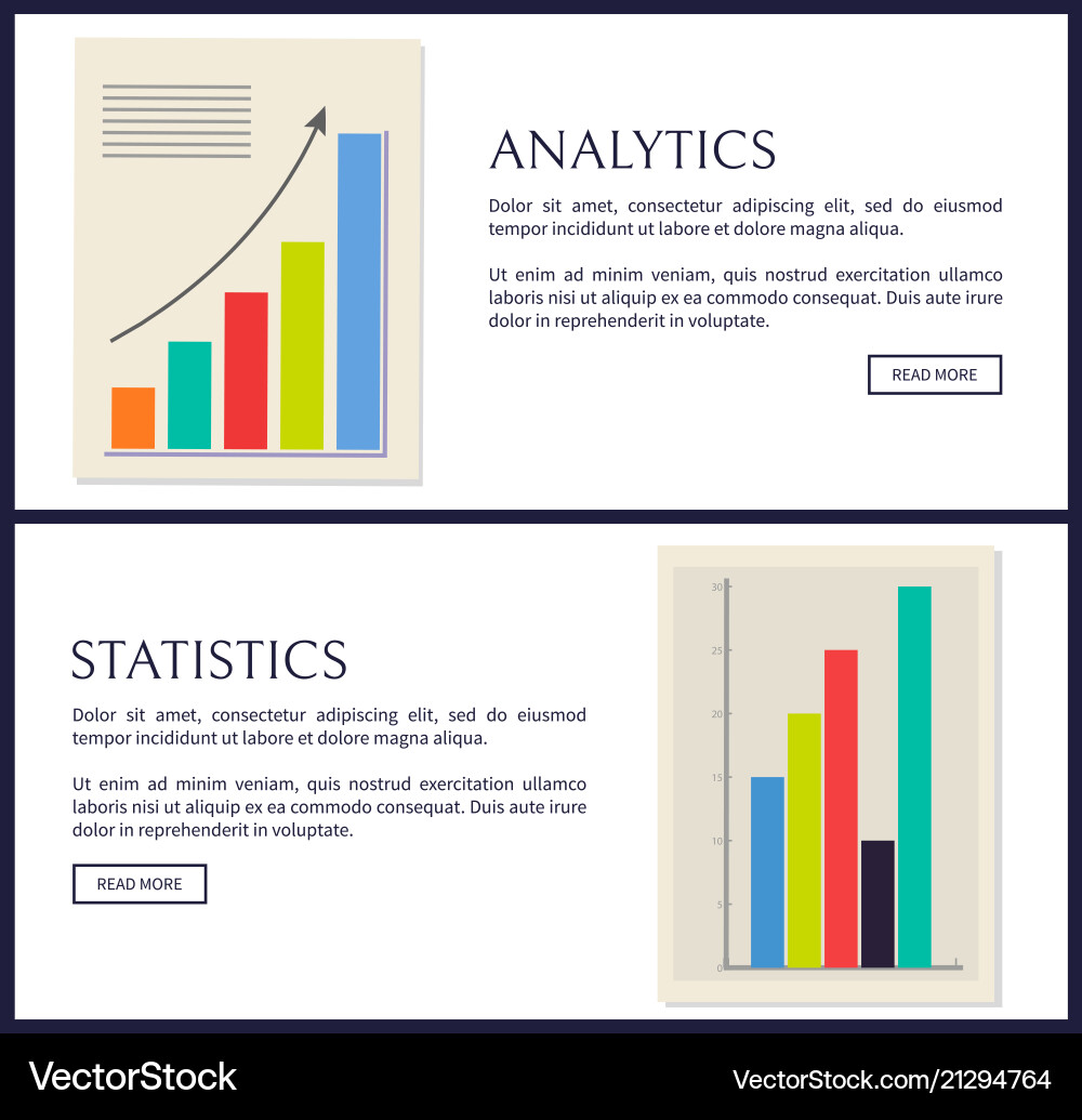 Statistics and analytics data info graphics set Statistics and analytics data info graphics set vector image