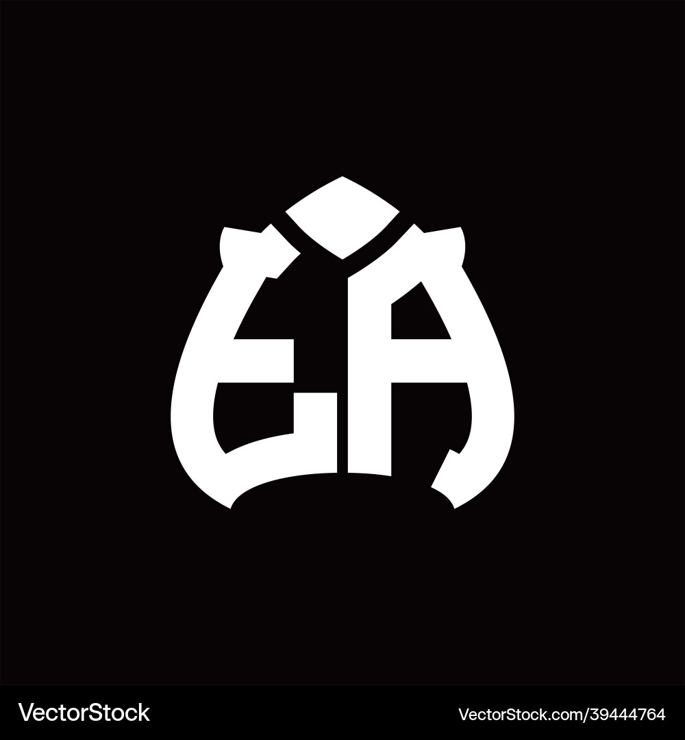 Ta logo monogram with spade shape design template Vector Image