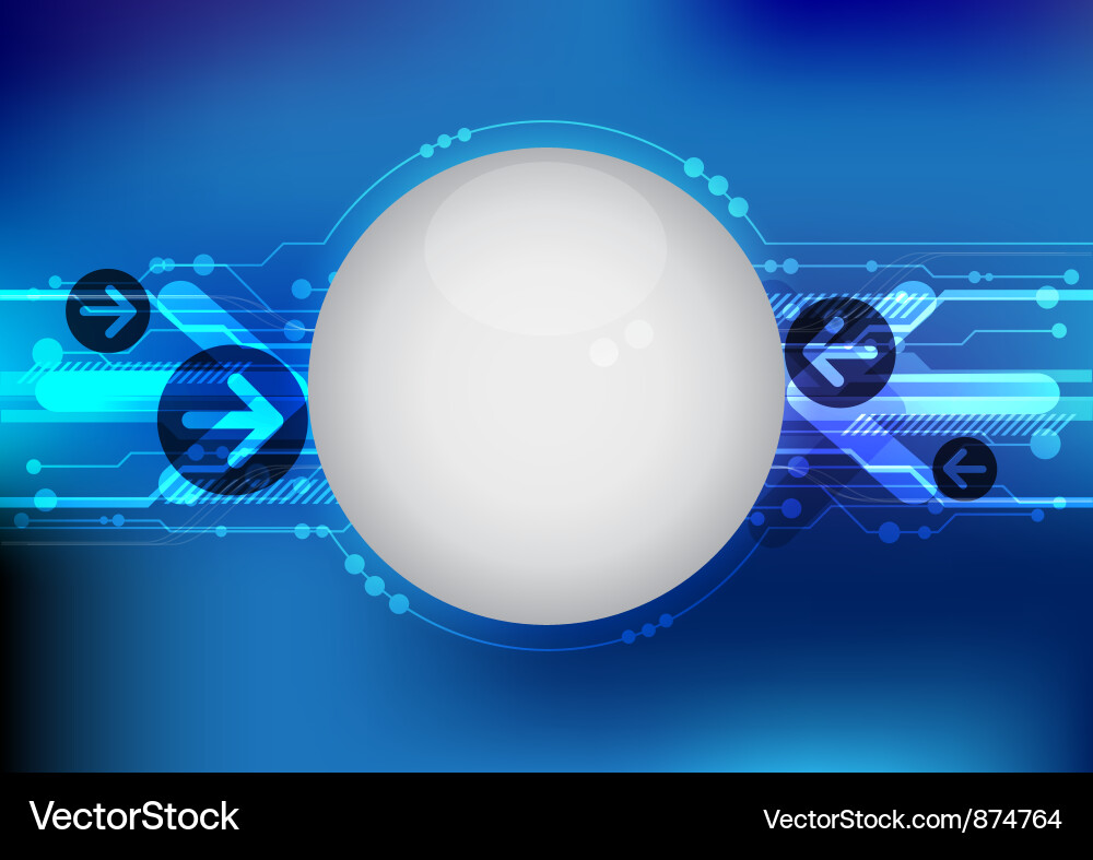 Tech Line Background - Blue Vector Image