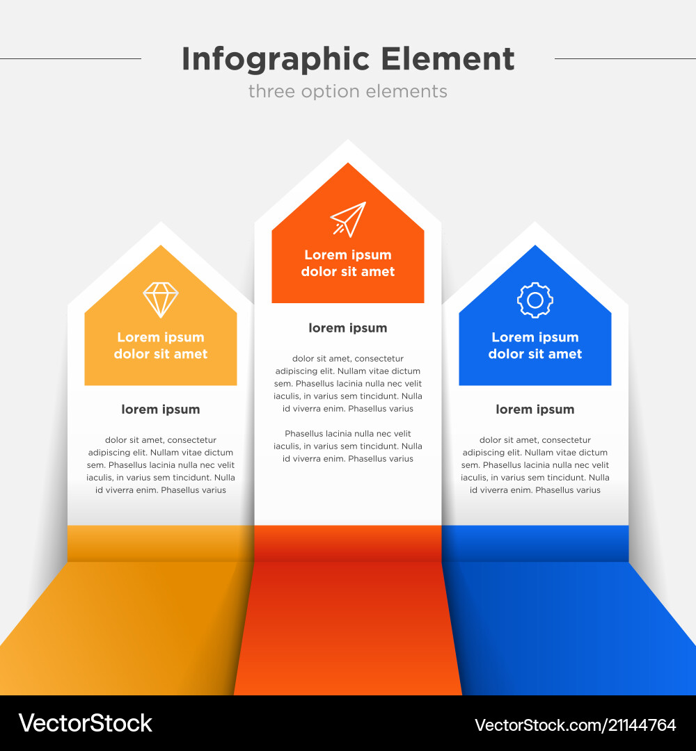 Three Option Infographic Elements vector image