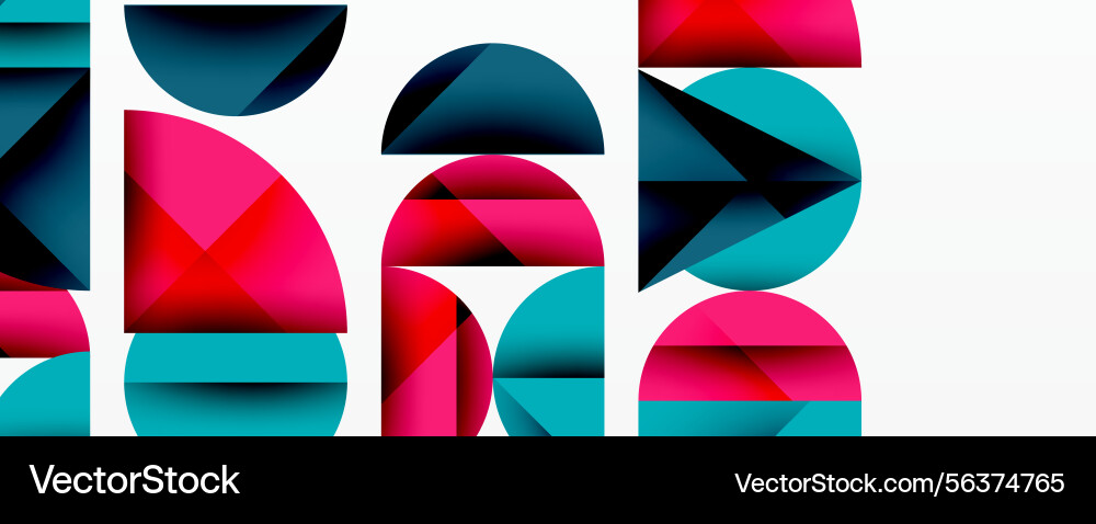 Abstract geometric shapes overlap creating Vector Image