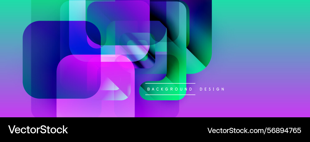 Abstract geometric shapes overlap creating Vector Image