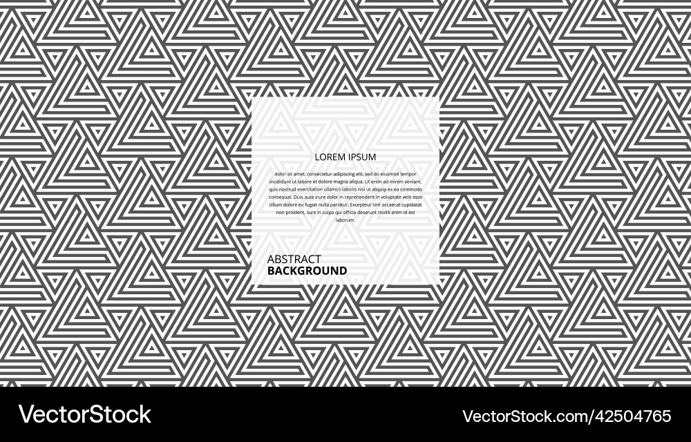 Abstract geometric triangle lines pattern Vector Image