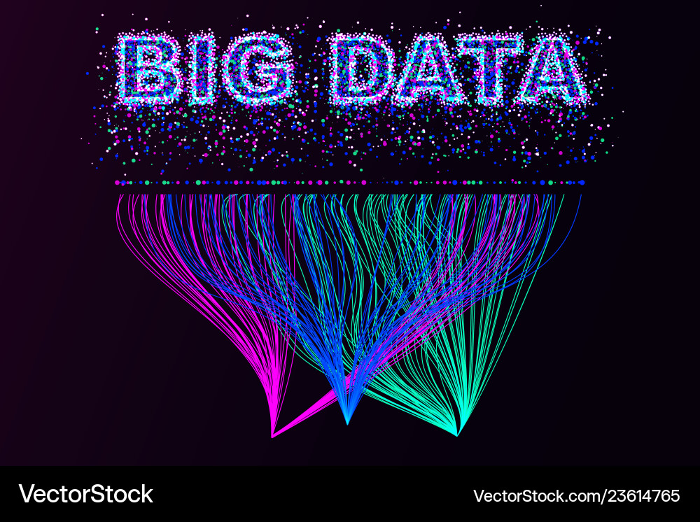 Big data visualization network futuristic Big data visualization network futuristic vector image