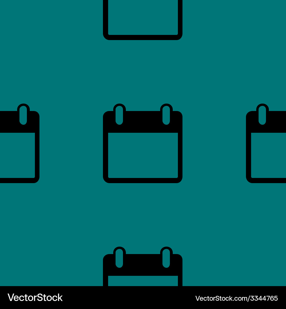 Calendar web icon flat design seamless pattern Vector Image