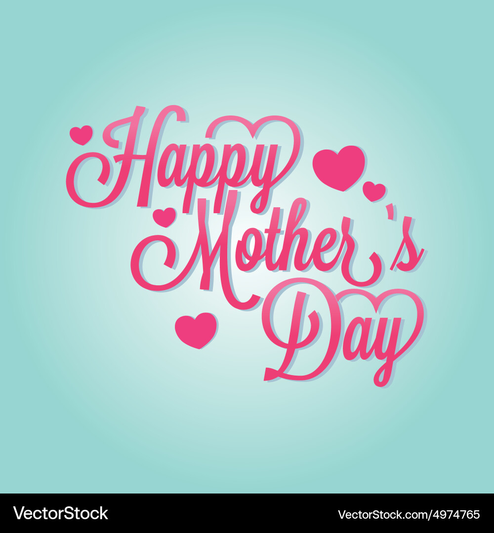Colored background with cute objects for mothers Vector Image