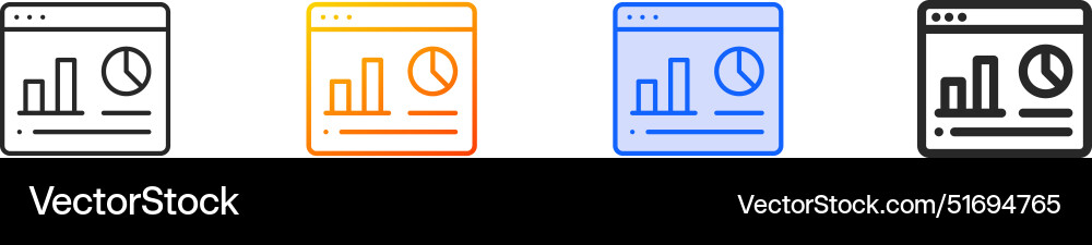 Dashboard iconthin linear gradient blue stroke Dashboard iconthin linear gradient blue stroke vector image