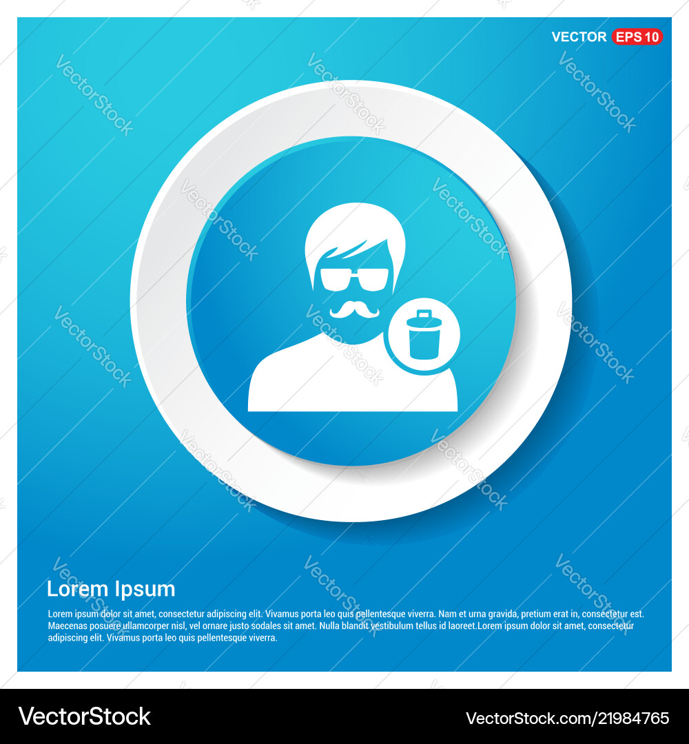 Delete user icon vector image