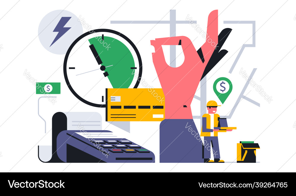 Online food delivery service to your home Online food delivery service to your home vector image