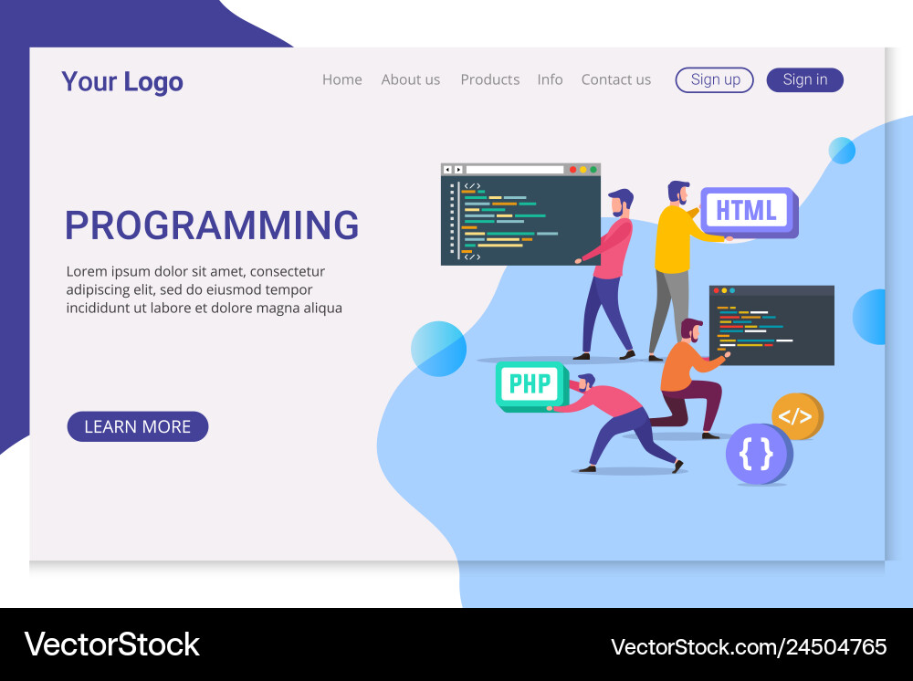 Programming Web Development Design Konzept Programming Web Development Design Konzept vektorbild