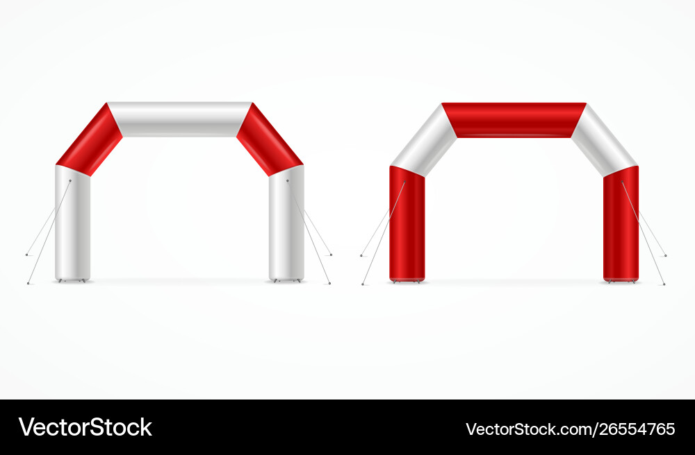 Realistic detailed 3d square inflatable archway Vector Image