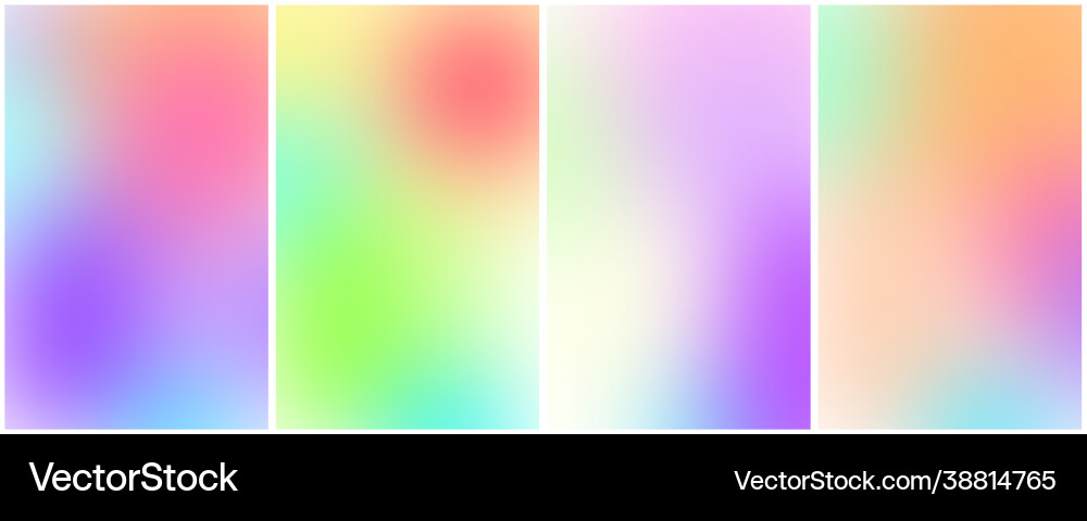 Set abstract gradient web app backgrounds Vector Image