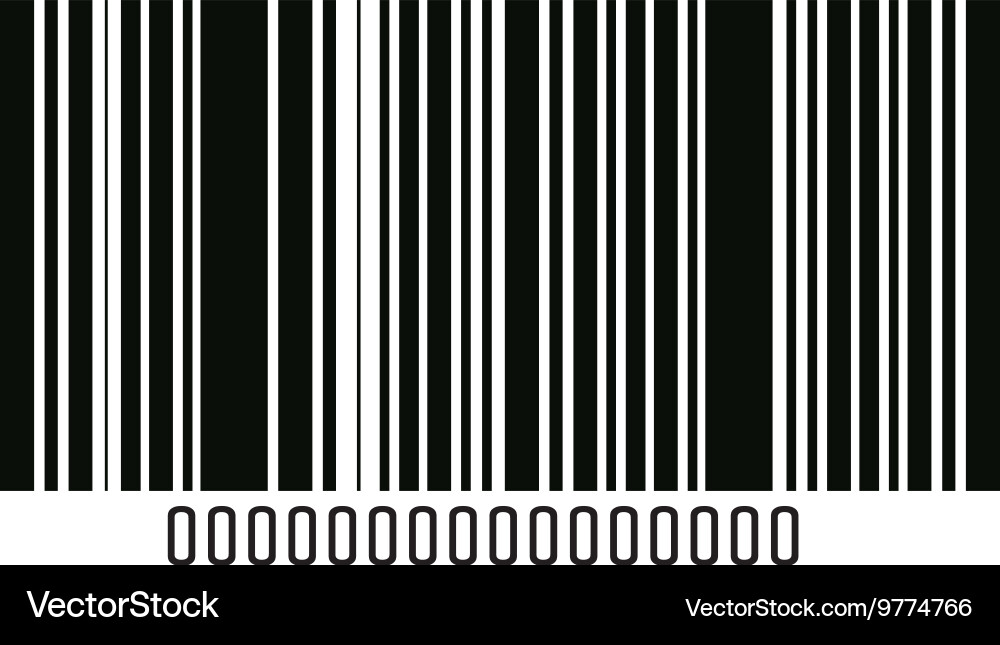 Bar code with serial number icon vector image
