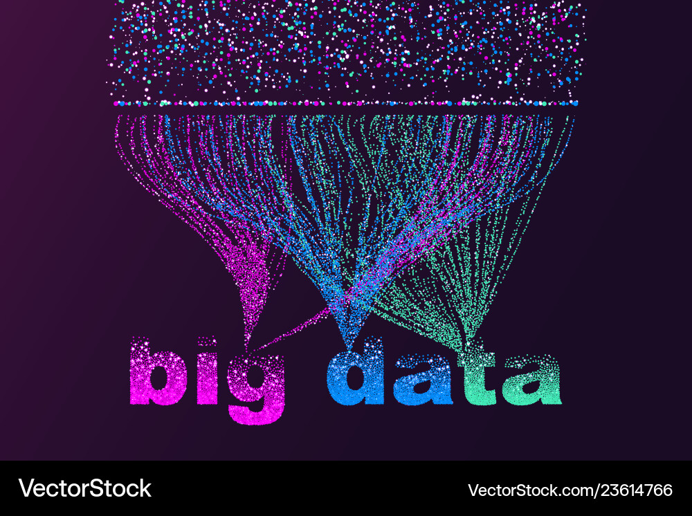 Big data visualization network futuristic Big data visualization network futuristic Vector Image