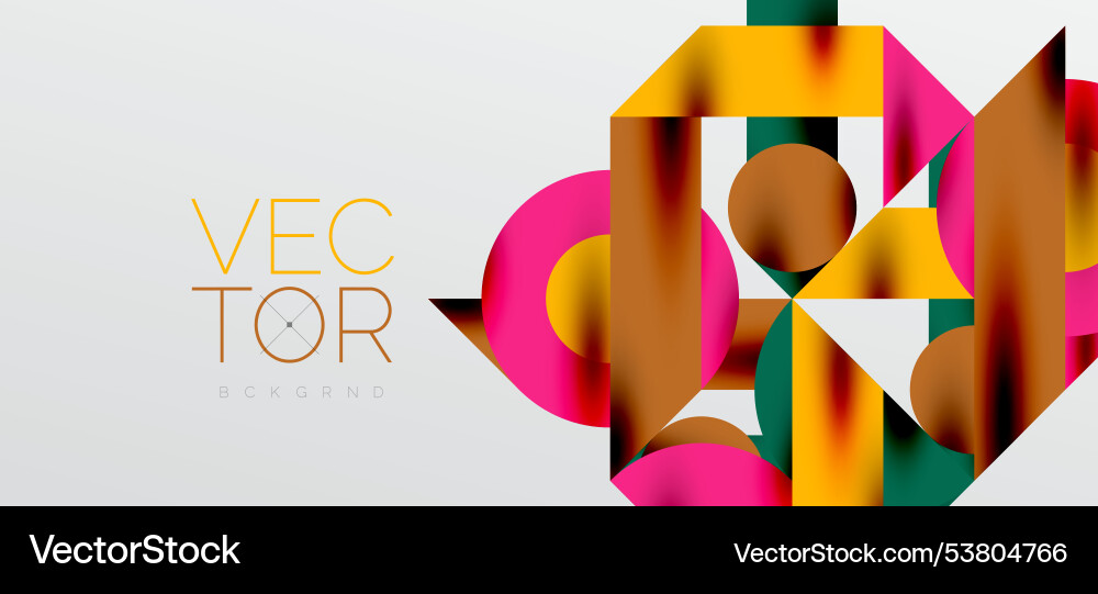 Circles and shadows colorful round elements vector image