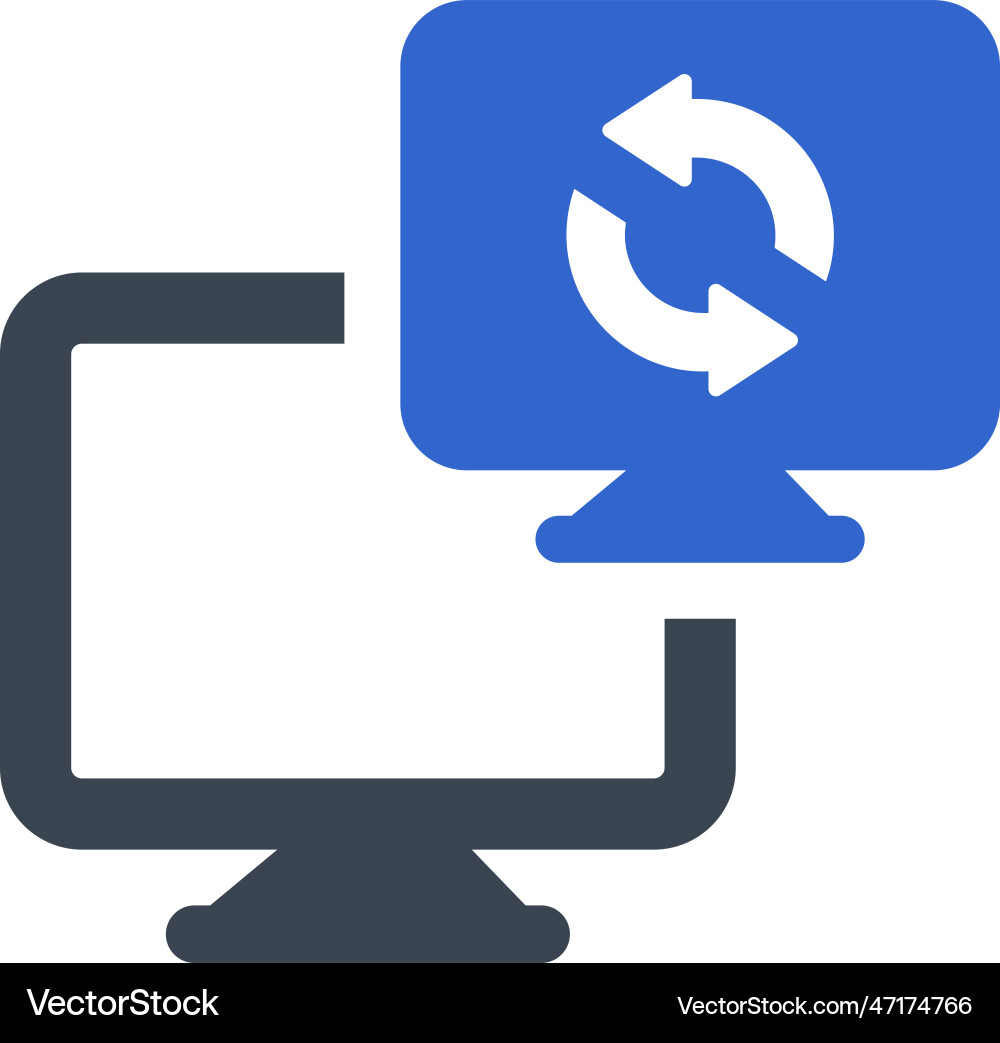 Computer sync icon Vector Image