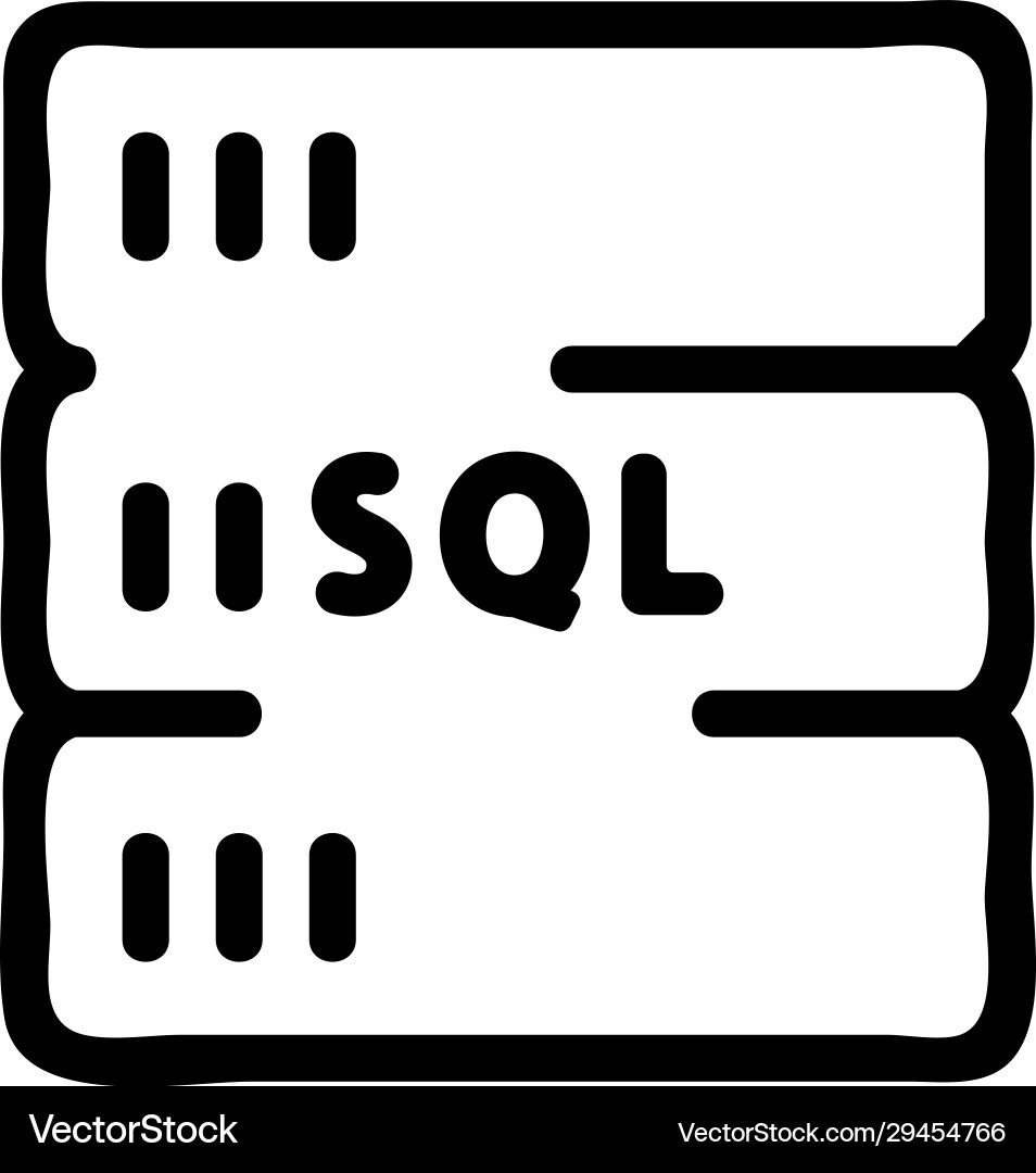 Database is an icon isolated contour Vector Image