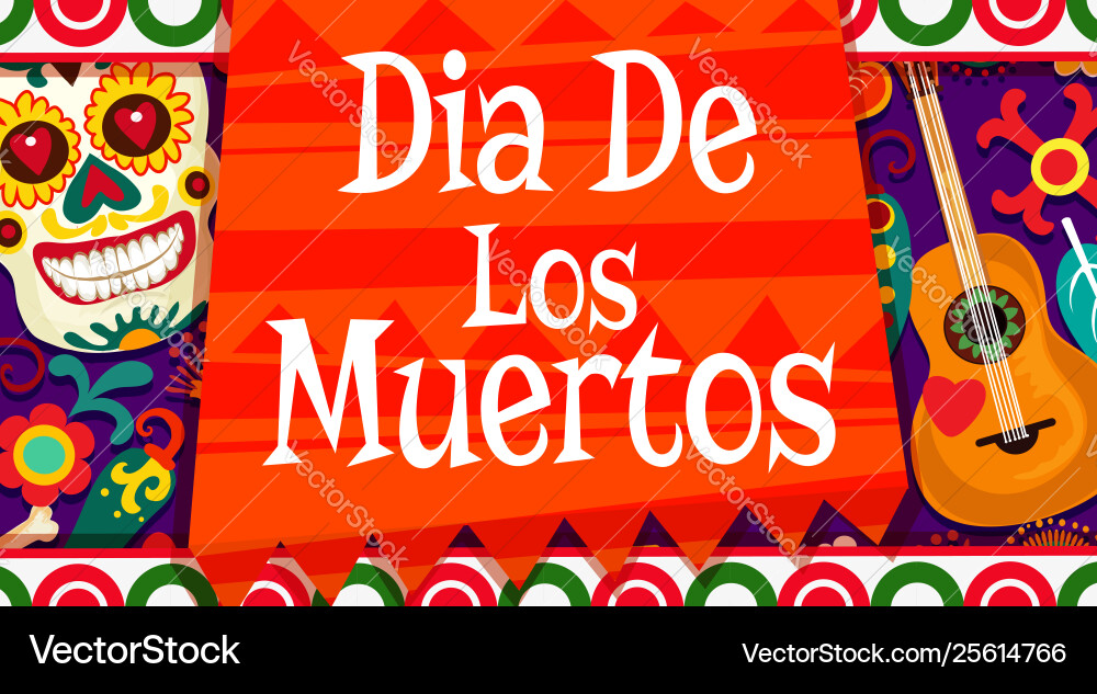 Dia de los Muertos Calavera Skull Ornament Vector Image