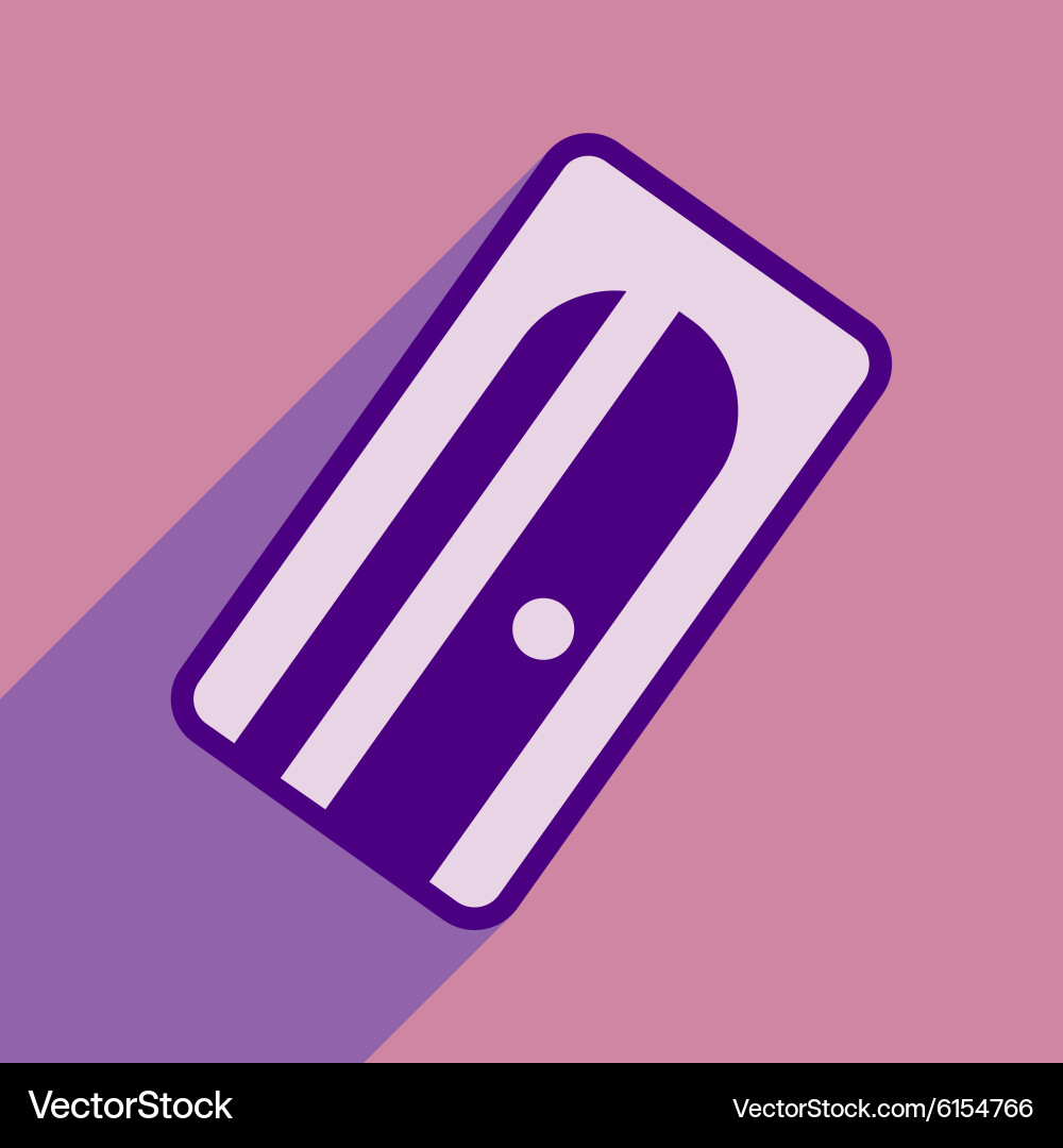 Flat with shadow icon and mobile application vector image
