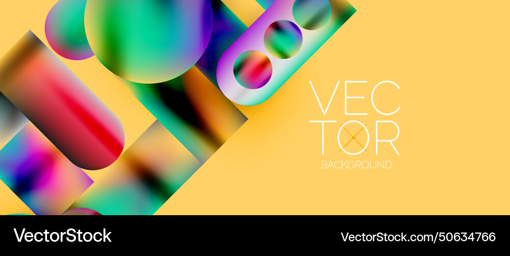 Geometric shapes fluid gradient abstract minimal Vector Image