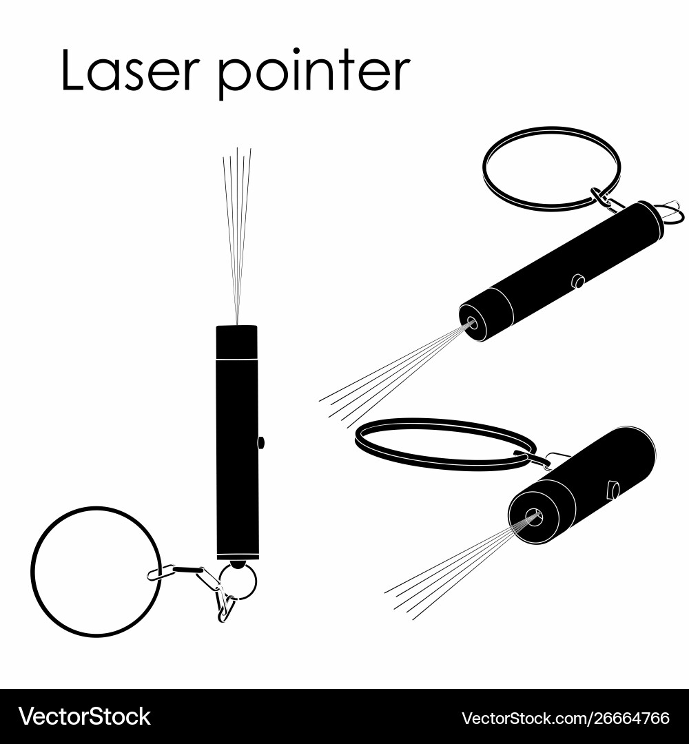 Laser pointer black fill Laser pointer black fill vector image
