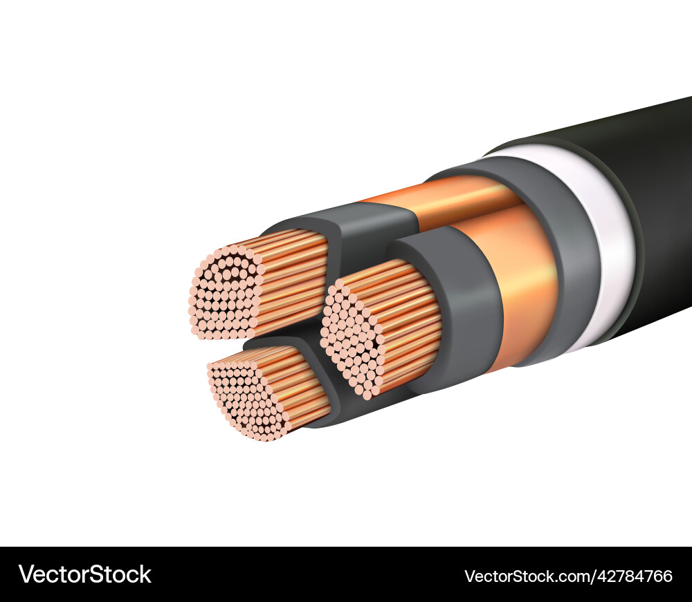 Macro image of a wire or cable structure Macro image of a wire or cable structure vector image