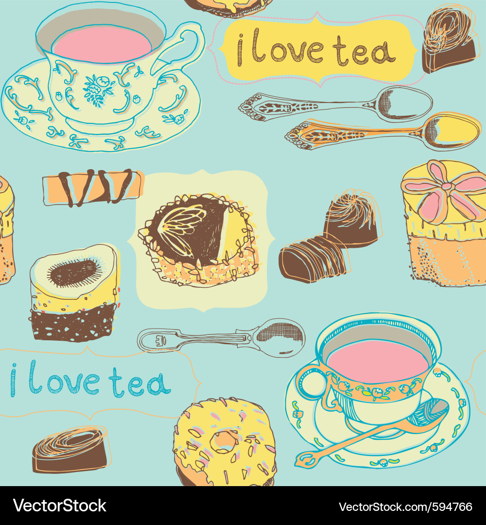 Pastry Pattern Vector Image