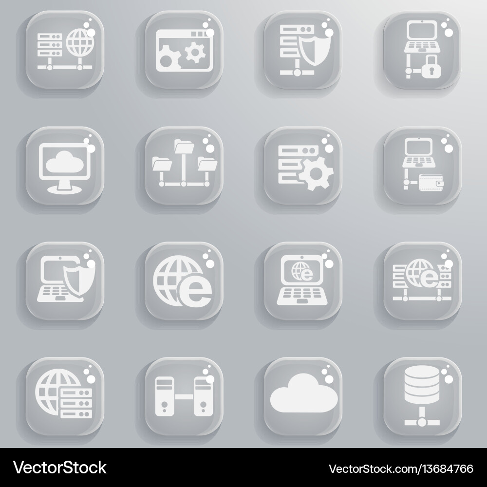 Server Icon Set Vektorbild