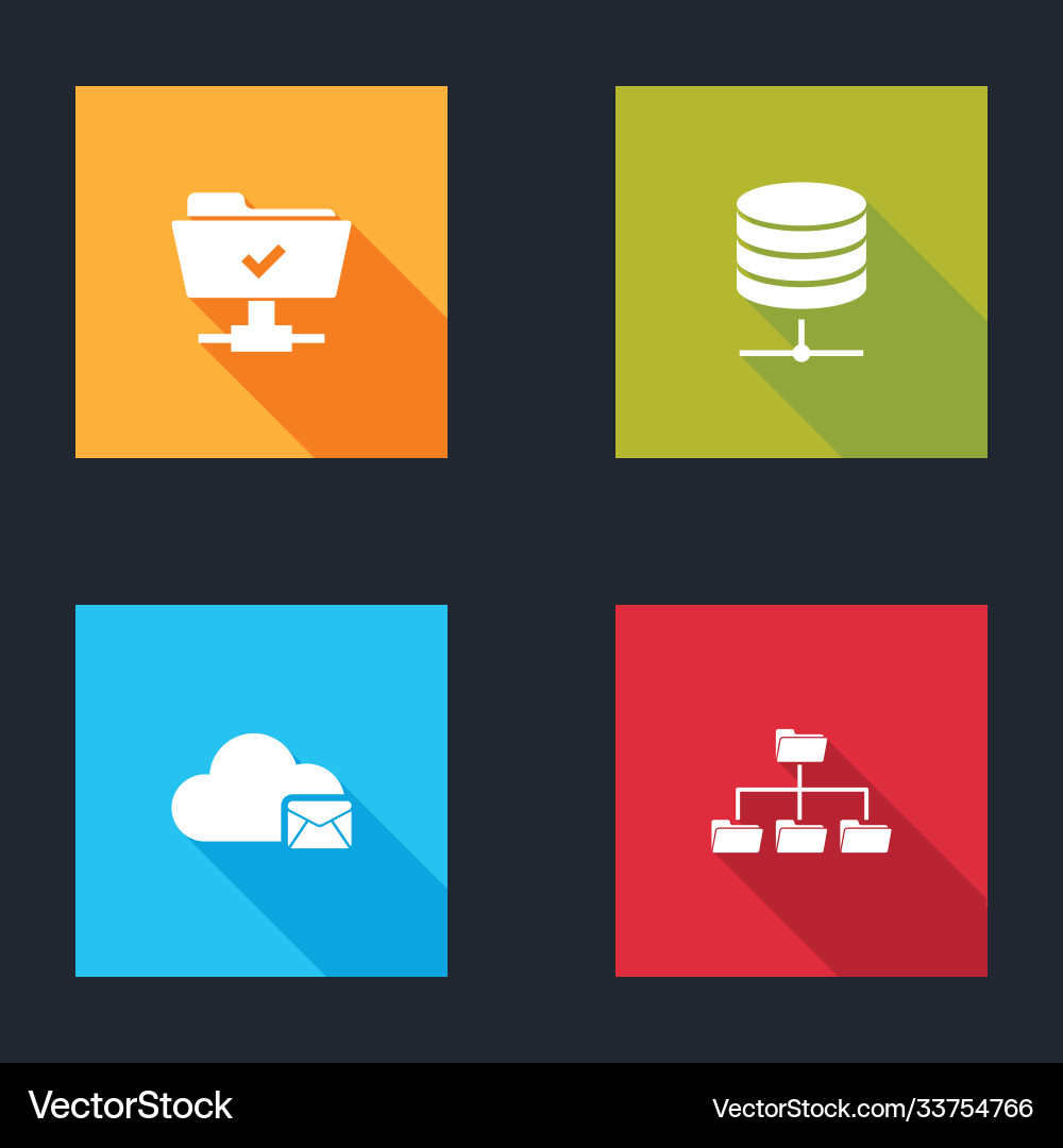 Set ftp operation successful server data web Set ftp operation successful server data web vector image