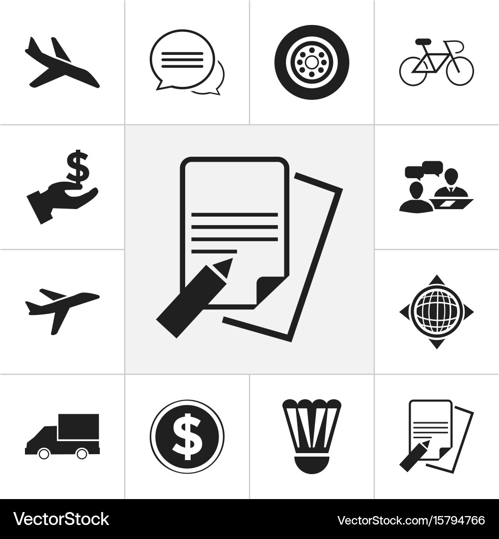 Set of 12 editable complex icons includes symbols vector image