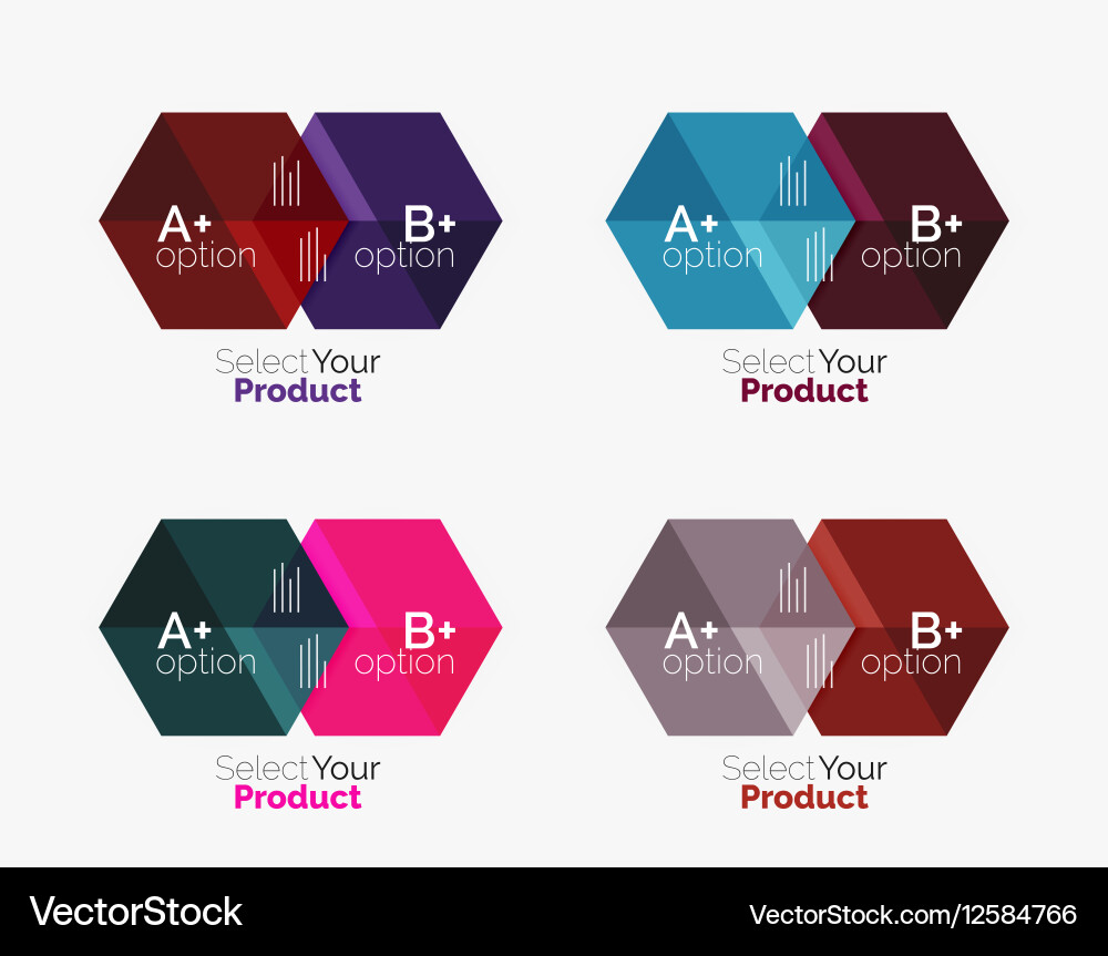 Set of infographic templates with text and options Vector Image