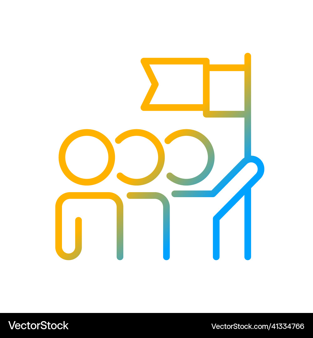 Team gradient linear icon Vector Image