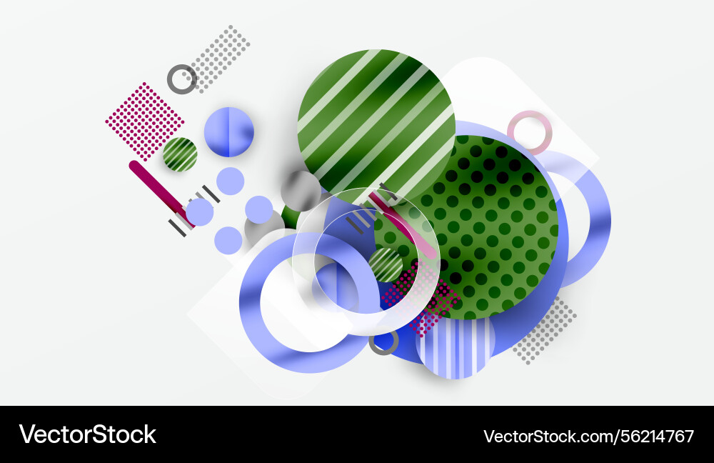 Abstract composition featuring overlapping Vector Image
