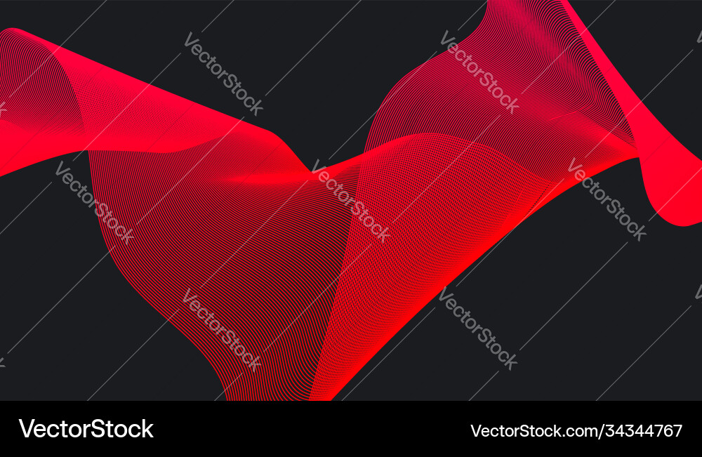 Abstract red minimal gradient dynamic wave Abstract red minimal gradient dynamic wave vector image