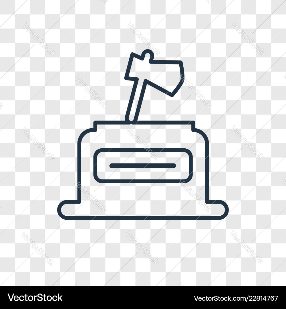 Axe concept linear icon isolated on transparent vector image
