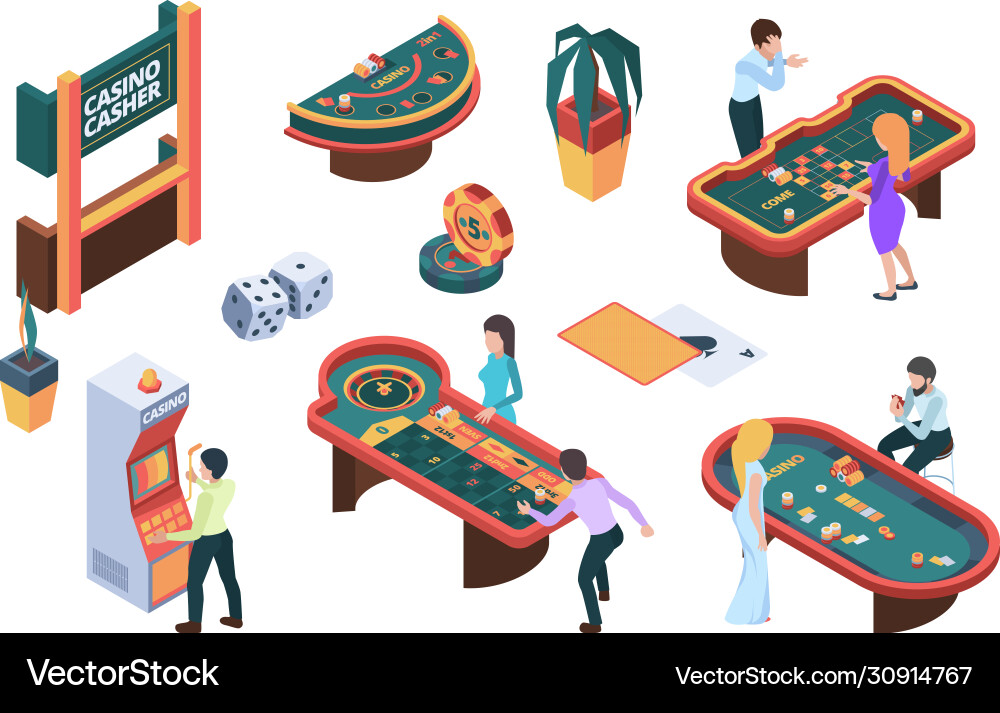 Casino people gaming nightclub cards poker slot Casino people gaming nightclub cards poker slot vector image