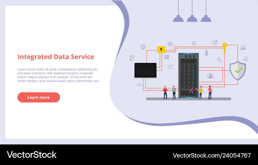 Data Service & Integration Concept vector image
