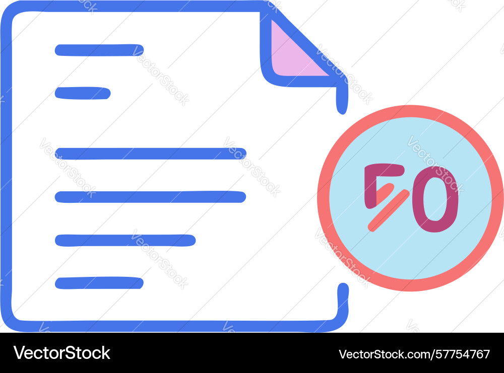 Document limit icon file count or data thresholds vector image