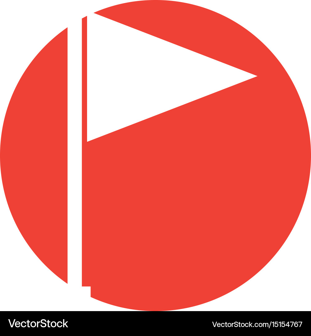 Flag pointer isolated icon Vector Image