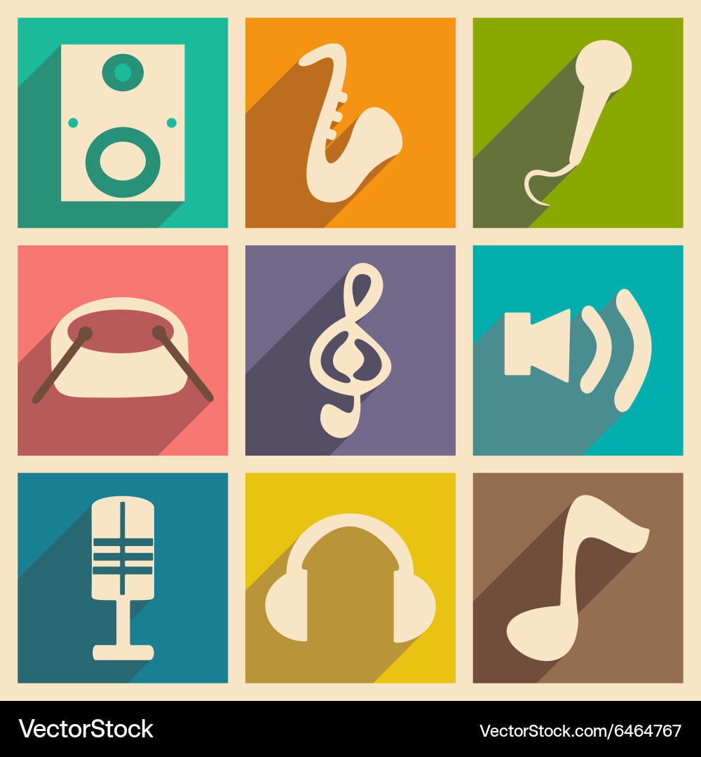 Flat with shadow concept and mobile application Vector Image