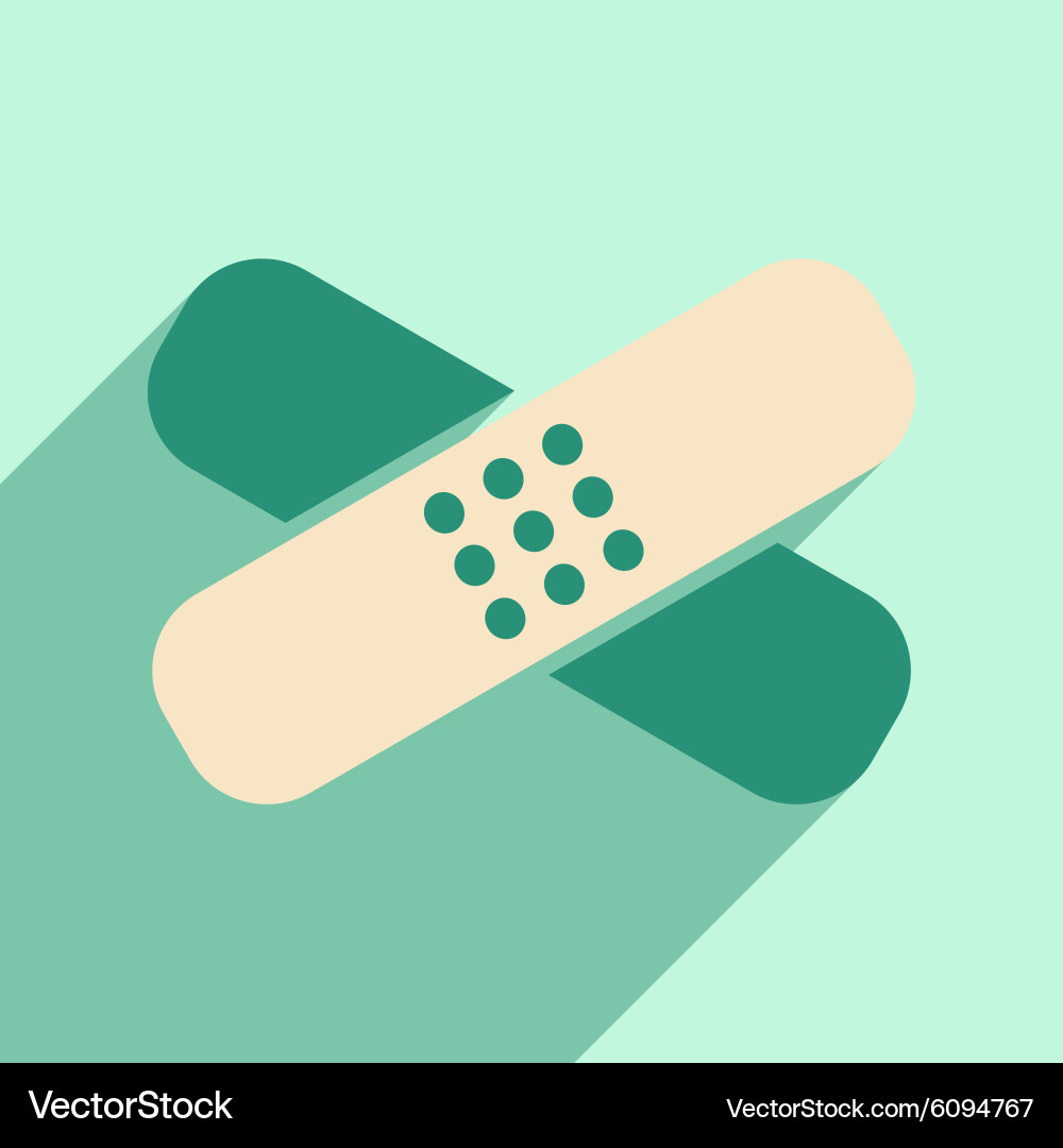 Flat with shadow icon and mobile application vector image