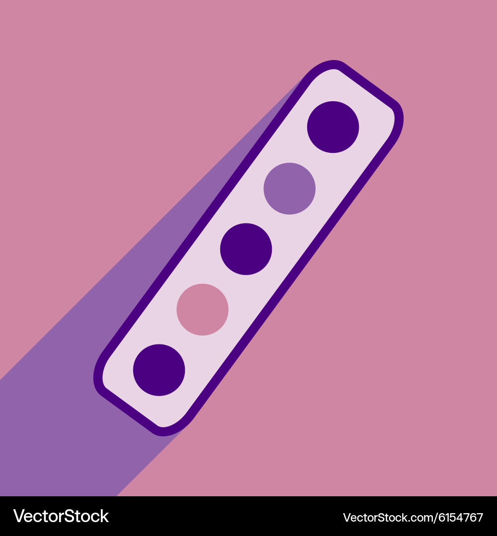 Flat with shadow icon and mobile application Vector Image